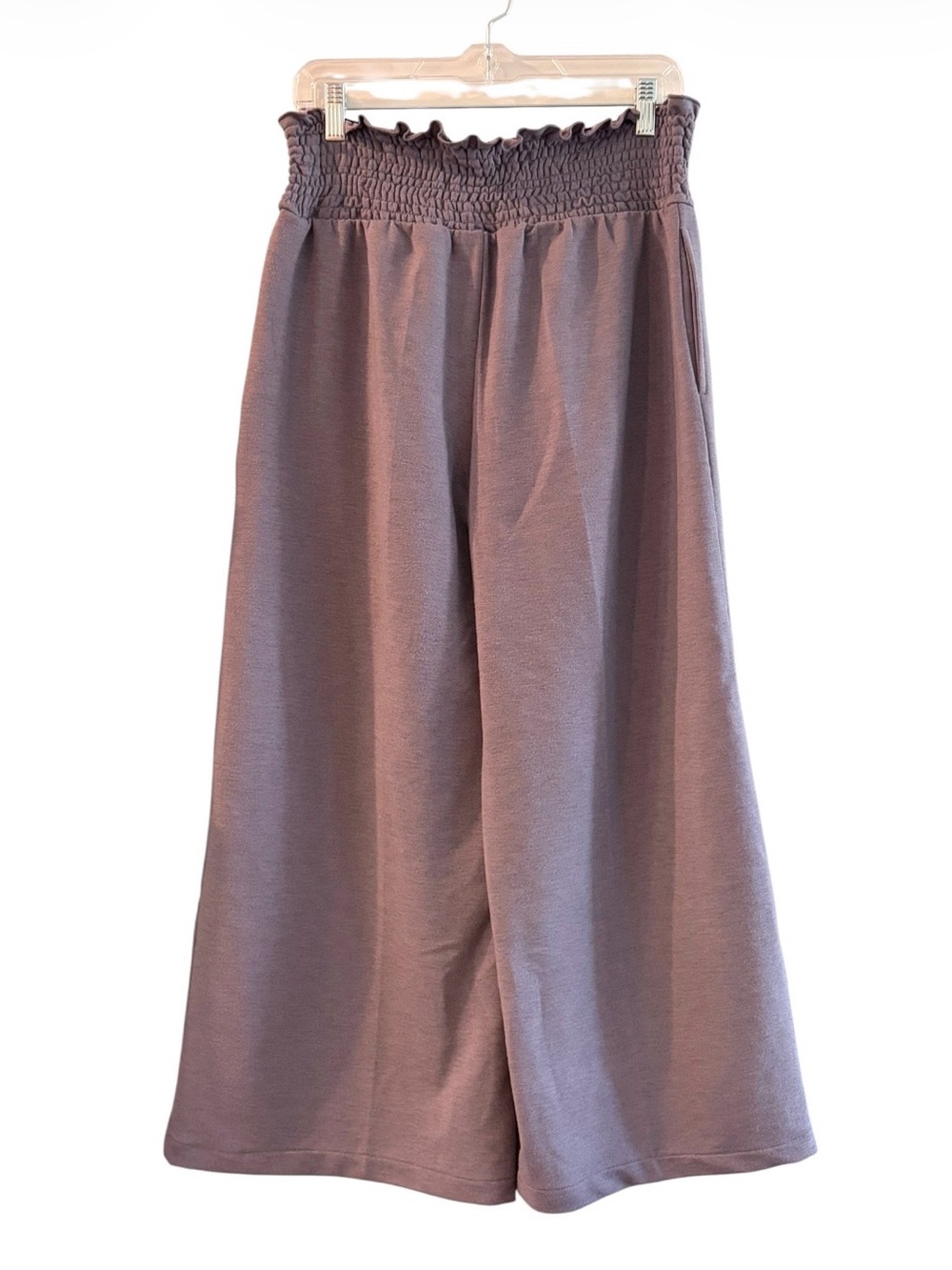 Jessica Simpson Active Gray Smocked High Rise Wide Leg Sweatpants Size X-Large